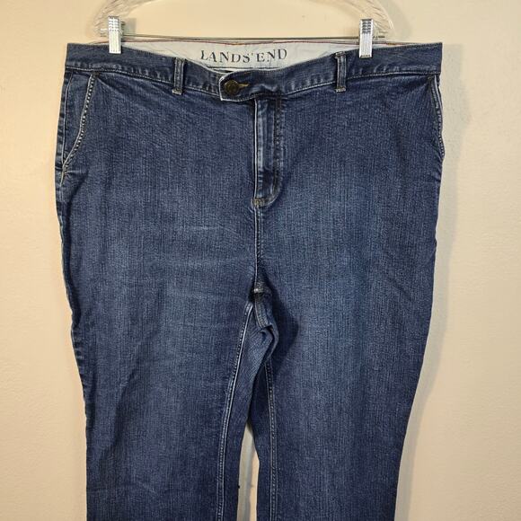Lands End Jeans Women's 20W Original Fit Classic Waist Trouser Leg Casual Summer - Picture 3 of 7